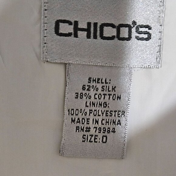 Chicos Silk & Cotton Floral Garden Silk A-Line Skirt Size Small or Chico's 0 - Picture 5 of 8